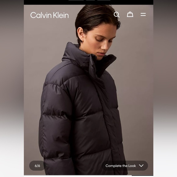Calvin Klein Long Down Puffer Jacket sz XS - Picture 10 of 14